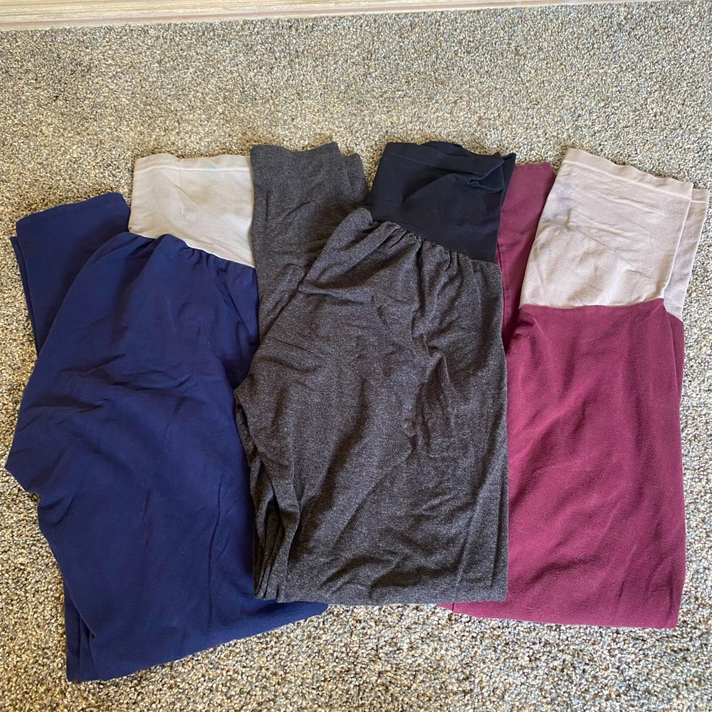 Maternity Leggings Lot Medium